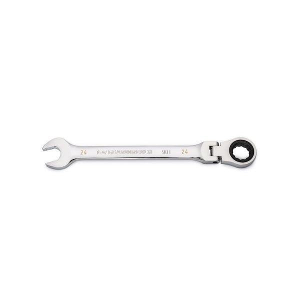 Gearwrench 24mm 90-Tooth 12 Point Flex Head Ratcheting Combination Wrench - 86724