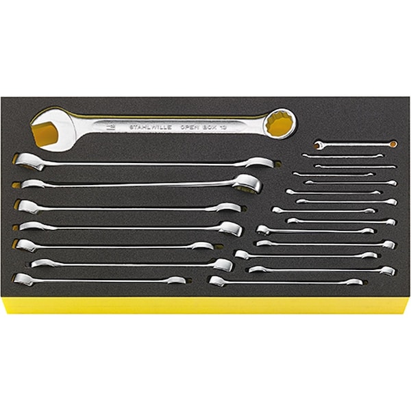 Stahlwille Tools Combination Wrenchs i.TCS inlay No.TCS WT 13A/22 -tray22-pcs. - 96830125