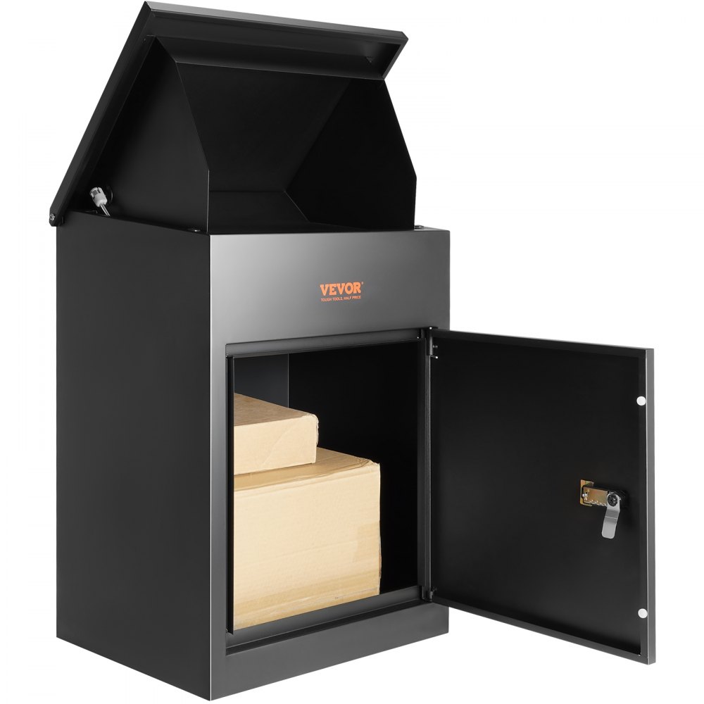 VEVOR Package Delivery Boxes for Outside, Extra Large Mailbox with Coded Lock, Galvanized Steel Wall Mounted Mailboxes 17.3"x13.8"x22.8", Anti-Theft Baffle, IPX3 Waterproof for Porch, Curbside - BGXDXGKB228INL81BV0