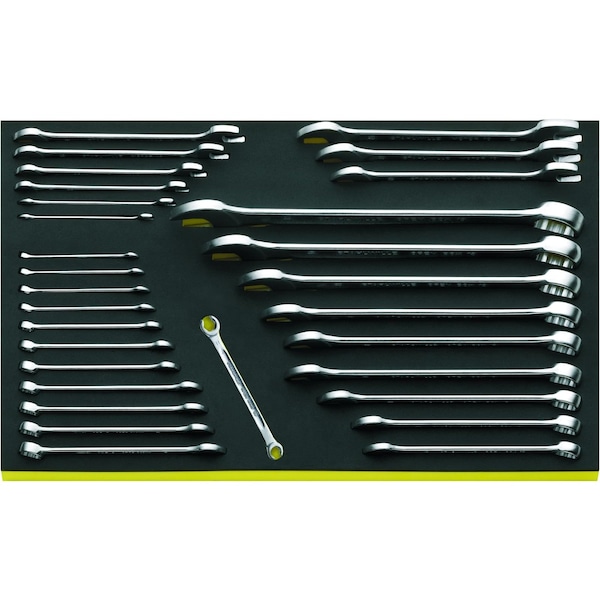 Stahlwille Tools Double open ended Wrenchs i.TCS inlay No.TCS 10+13+24/30 3/3-tray30-pcs. - 96830605