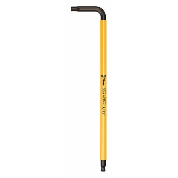 Wera Plain L Key, 5/32 in Tip Size, 5 3/8 in Long, 5 3/8 in Short - 05022633001