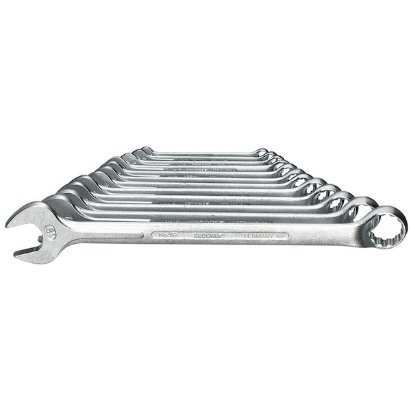 Gedore Combination Wrench Set, 12 pcs., 6-19mm, SAE or Metric: Metric - 1 B-0112