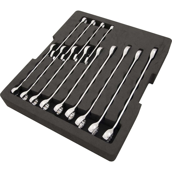 Dynamic Tools 14 Piece Metric Combination Wrench Set With Foam Tool Organizer - D105108