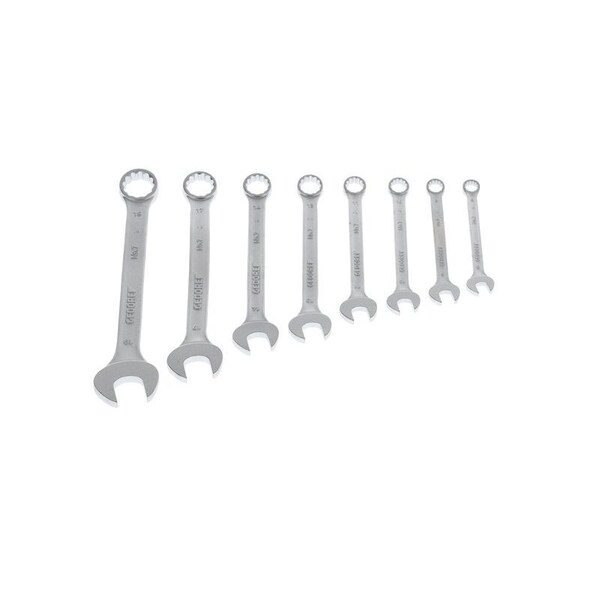Gedore Combination Wrench Set, 8 pcs., 8-19mm, SAE or Metric: Metric - 7-080