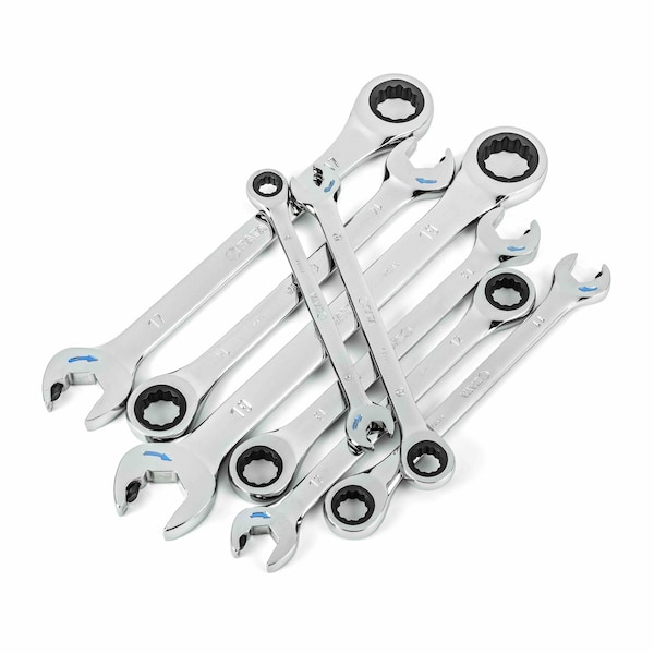Sata Metric Double Ratcheting Wrench Set, 8 P - ST09079SJ