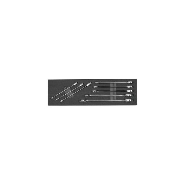 Garant 8 Pc Open End Ratcheting Wrench Set in Foam, 8 mm to 17 mm - 955126 8