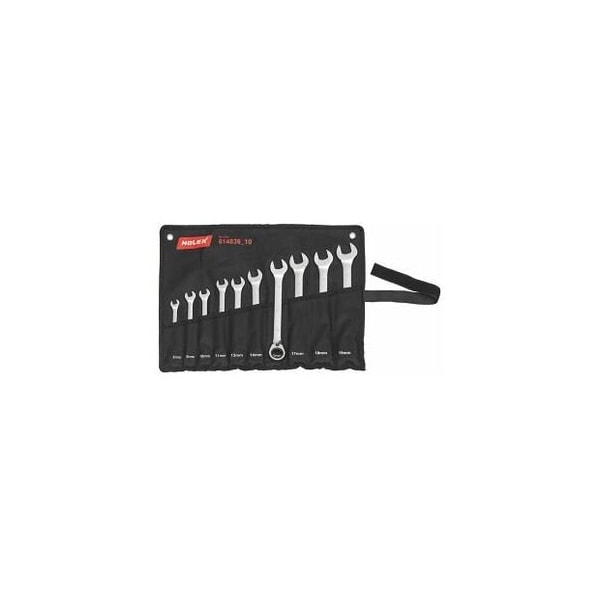 Holex Open End Wrench / Ratcheting Wrench Set, 10 Pc, 8 mm to 19 mm - 614838 10