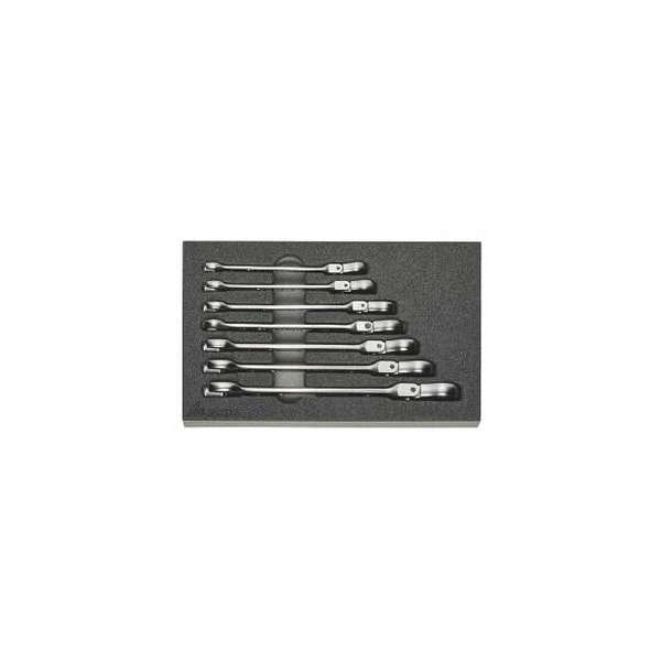 Garant 7 Pc Open End Ratcheting Wrench Set in Foam, 8 mm to 16 mm - 952319 7