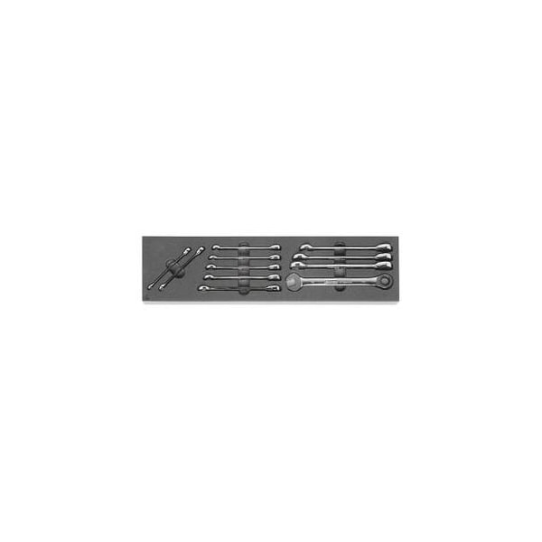 Garant 11 Pc Open End Ratcheting Wrench Set in Foam, 8 mm to 19 mm - 952366 11