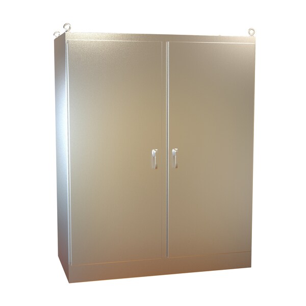 Hammond 304 Stainless Steel Electrical Enclosures, 90 in H, 36 in D, 72 in W, NEMA 4X, Hinged - HN4FS907236SS