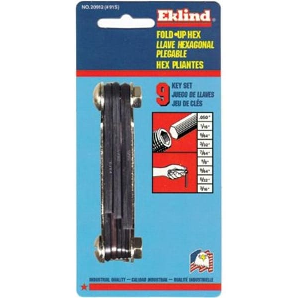 Eklind Eklind Tool 269-20912 #91-S .050-3-16 Size Fold-Up Hex Key Set - 269-20912