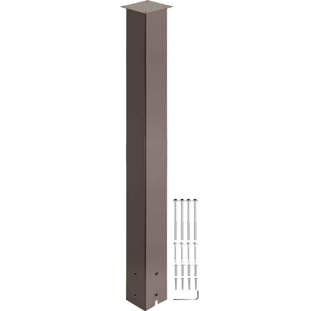 VEVOR Mailbox Post, 43" High Mailbox Stand, Bronze Powder-Coated Mail Box Post Kit, Q235 Steel Post Stand Surface Mount Post for Sidewalk and Street Curbside, Universal Mail Post for Outdoor Mailbox - YXZZCJYCGJS43U2ZCV0