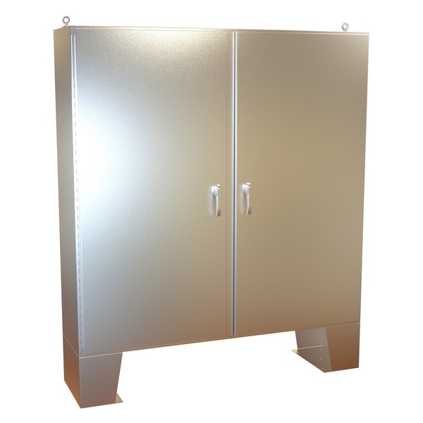 Hammond 316 Stainless Steel Electrical Enclosures, 72 in H, 18 in D, 72 in W, NEMA 4X, Hinged - HN4FM727218S16