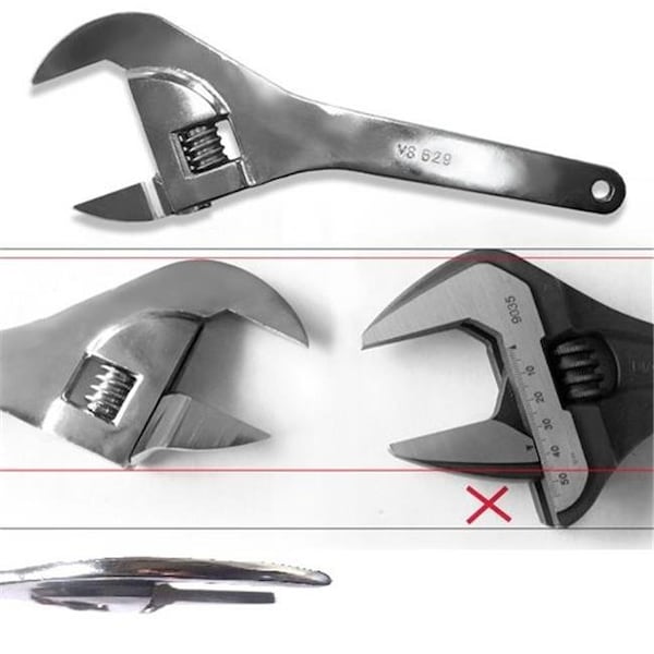 Tool Time Corporation V8T 629 2 in. Super Thin Adjustable Wrench - TO1080088