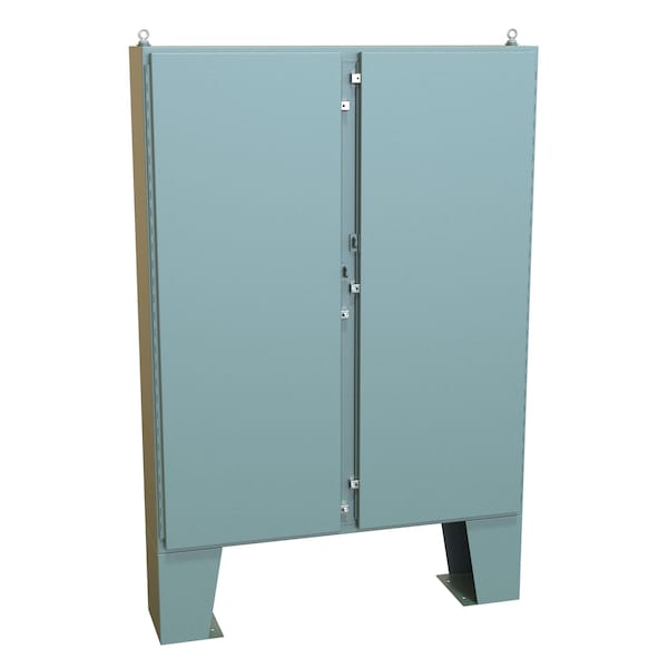 Hammond Steel Electrical Enclosures, 60.13 in H, 10.69 in D, 48.06 in W, NEMA 4, Hinged - 1422N4B10F