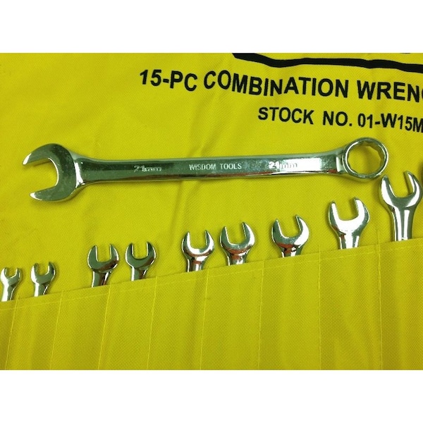Hhip 15 Piece 6-24mm Combination Wrench Set - 7023-0006