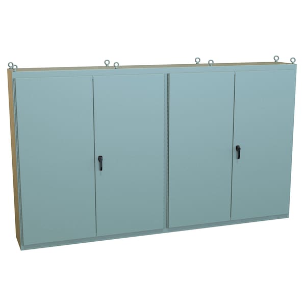 Hammond Steel Electrical Enclosures, 86.12 in H, 20.12 in D, 149.12 in W, NEMA 12, Hinged - 1422MD420