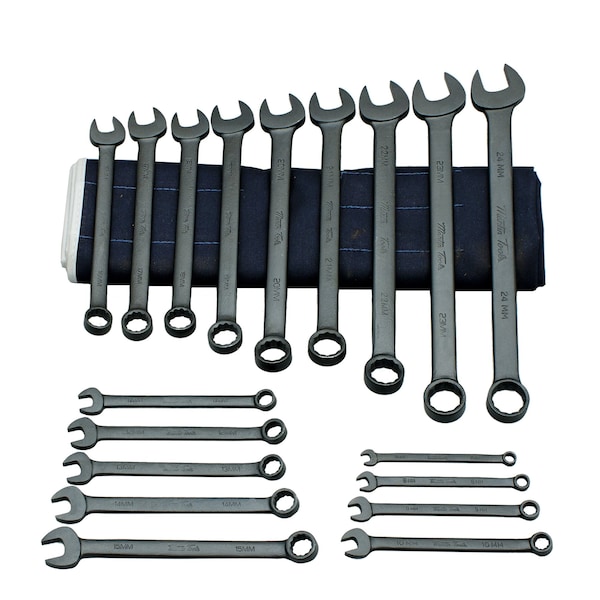 Martin Tools Sprocket & Gear WRENCH SET COMB 18PC METRIC BLACK - MTCB18KM