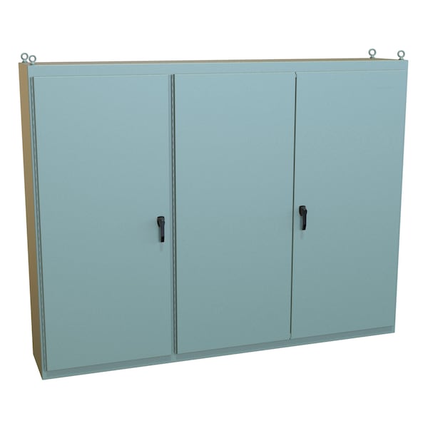 Hammond Steel Electrical Enclosures, 86.12 in H, 20.12 in D, 112 in W, NEMA 12, Hinged - 1422MD320