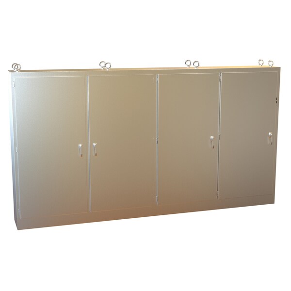 Hammond Stainless Steel Electrical Enclosures, 84.13 in H, 18.13 in D, 156-1/2 in W, NEMA 4X - 4UHD8415718N4SS