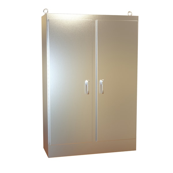 Hammond 304 Stainless Steel Electrical Enclosures, 72 in H, 18 in D, 48 in W, NEMA 4X, Hinged - HN4FS724818SS