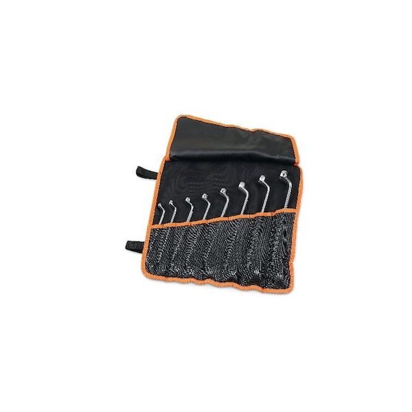 Beta 90/B8N Metric Set of 8 Double-End, Deep Offset Box Wrench in Tool Roll - 000900156