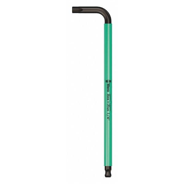 Wera Plain L Key, 1/4 in Tip Size, 4 1/4 in Long, 7 1/4 in Short - 05022636001