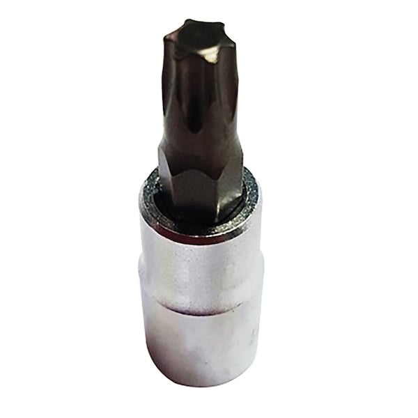 Vim Products T25 Torx Bit, Satin Chrome 1/4 Square Drive Bit Holder - VIMPFS4T25