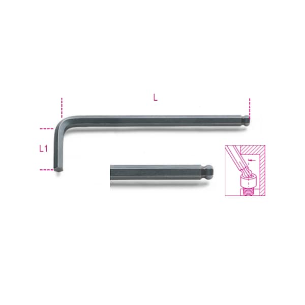 Beta Ball Head Hex Key Wrench, 10mm - 000960972