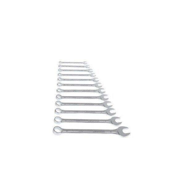 Gedore Combination Wrench Set, 12 pcs., 6-19mm, Finish: Chrome plated - 7-0112
