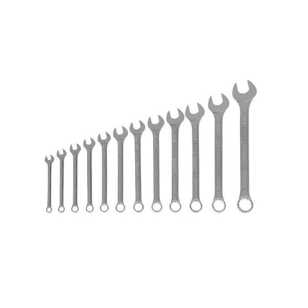 Gedore Combination Wrench Set, 12 pcs., 6-19mm, Finish: Chrome plated - 7-0112