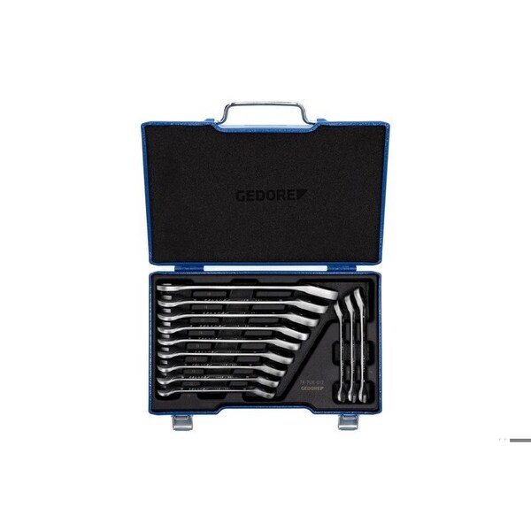 Gedore Combination Ratchet Wrench Set, 8-19mm, Number of Pieces: 12 - 7 UR-012