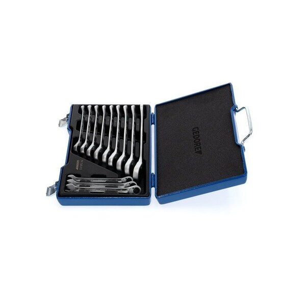 Gedore Combination Ratchet Wrench Set, 8-19mm, Number of Pieces: 12 - 7 UR-012