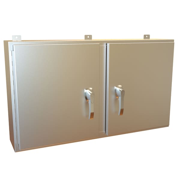 Hammond 304 Stainless Steel Electrical Enclosures, 24 in H, 8 in D, 42 in W, NEMA 4X, Hinged - HN4WM24428SS