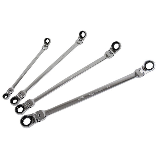 K-Tool International Ratchet SplineWrenchSet, Reversible, 4pcs. - KTI-43100