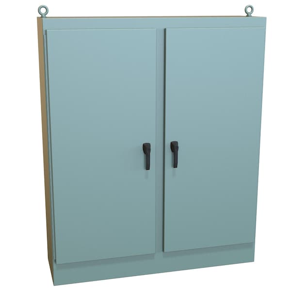 Hammond Steel Electrical Enclosures, 72 in H, 18 in D, 60 in W, NEMA 4, Hinged - HN4FS726018