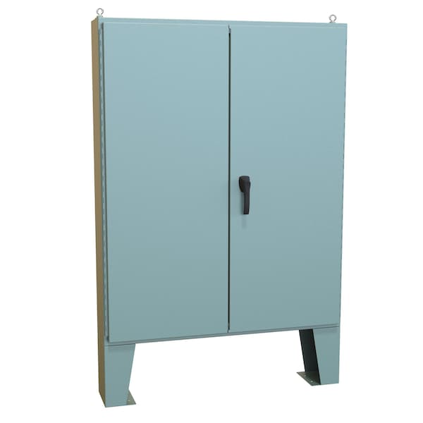 Hammond Steel Electrical Enclosures, 60.13 in H, 8.69 in D, 48.06 in W, NEMA 12, Hinged - 1422B8F