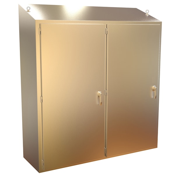 Hammond Stainless Steel Electrical Enclosures, 74.13 in H, 24.13 in D, 75.13 in W, NEMA 4X, Lift Off Hinged - 2STFSD747524S16