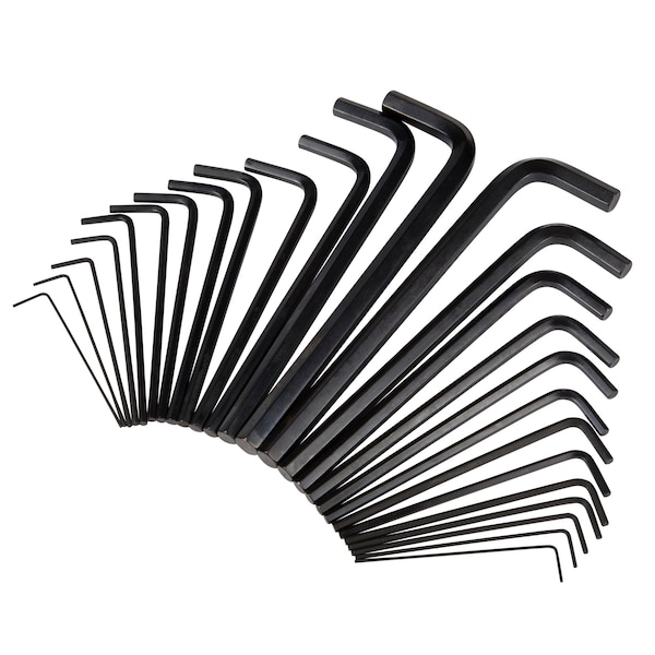 Steelman 26-Piece Long Arm Hex Key Wrench Set, Inch/Metric (SAE/MM) - 41935