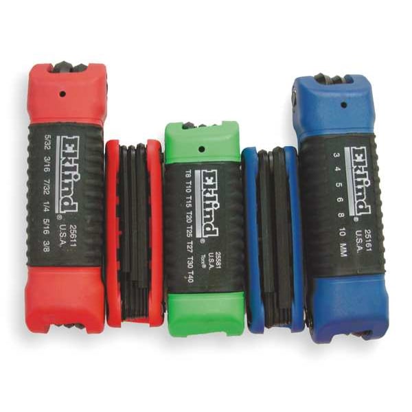 Eklind 3 Piece Metric/SAE Fold-Up Hex Key Set, 25024 - 25024