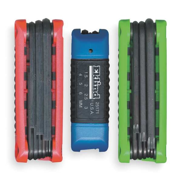Eklind 3 Piece Metric/SAE Fold-Up Hex Key Set, 25024 - 25024