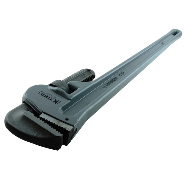 K-Tool International 36" L 4" Cap. Aluminum Aluminum Pipe Wrench, 4" Capacity - KTI-49136