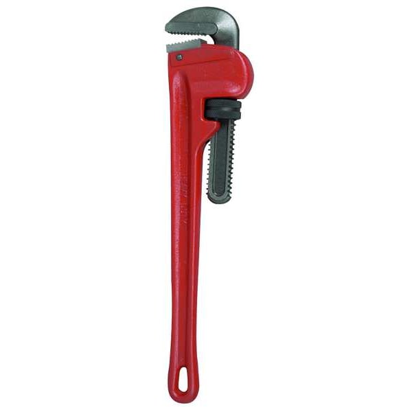 Westward 18 in L 2 1/2 in Cap. Cast Iron Straight Pipe Wrench - 4YR93