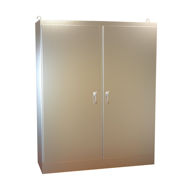 Hammond 304 Stainless Steel Electrical Enclosures, 90 in H, 24 in D, 72 in W, NEMA 4X, Hinged - HN4FS907224DASS