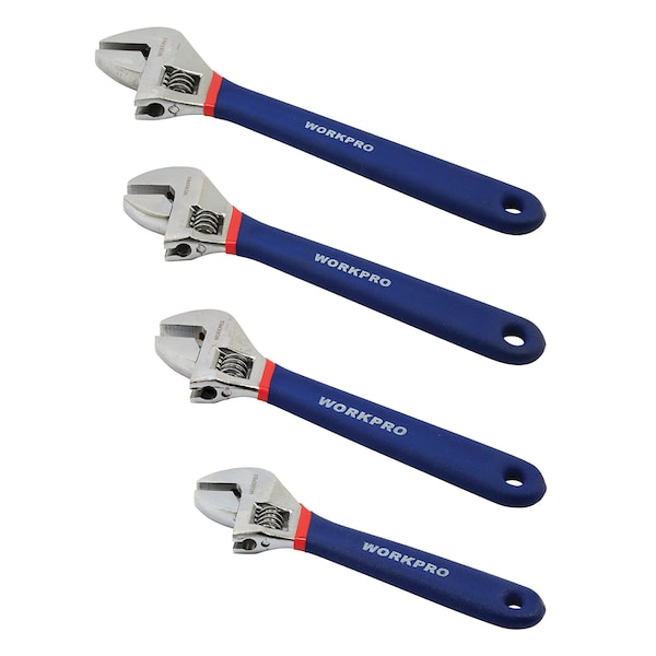 Prime-Line WORKPRO Adjustable Wrench Set, Chrome Vanadium Steel Construction - W003205