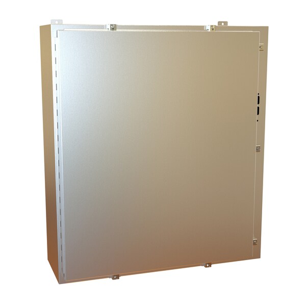 Hammond 304 Stainless Steel Electrical Enclosures, 42 in H, 12 in D, 37.38 in W, NEMA 4X, Hinged - 1447SN4SSJ12