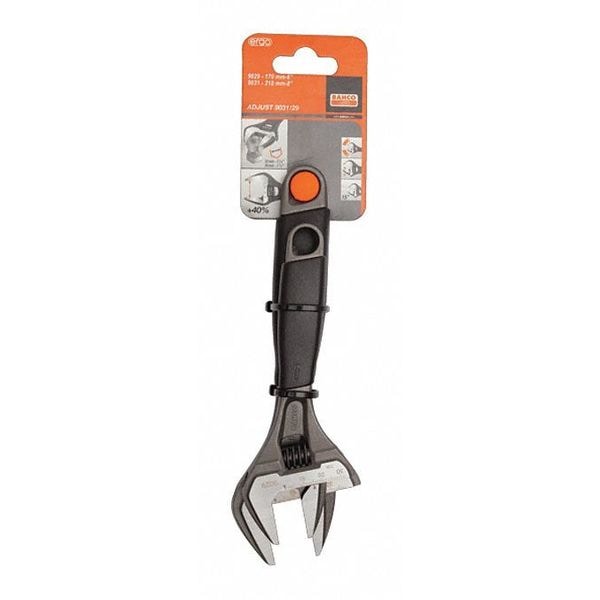 Bahco Bahco Adjustable Wrench, Thin Jaw, Wide Mouth, 6" - 9029 RT US