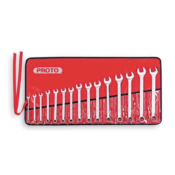 Proto 15 Piece Satin Metric Combination ASD Wrench Set - 12 Point - J1200F-MASD