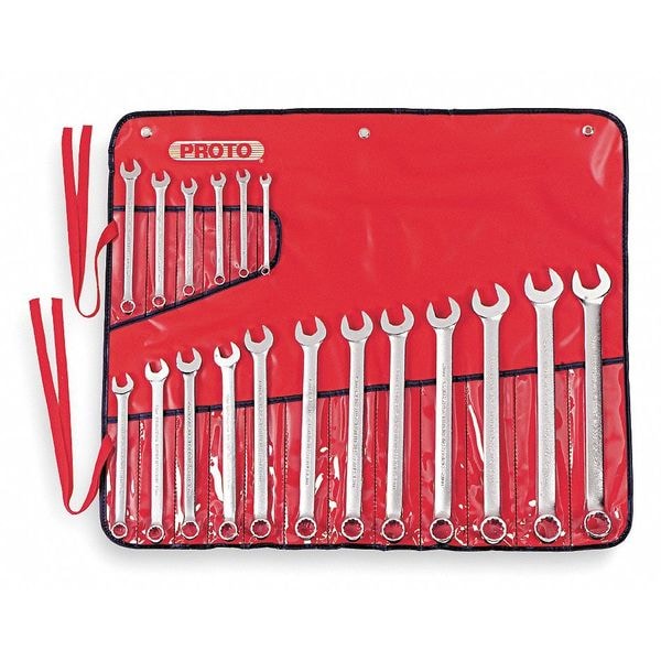 Proto 18 Piece Satin Metric Combination ASD Wrench Set - 12 Point - J1200R-MASD