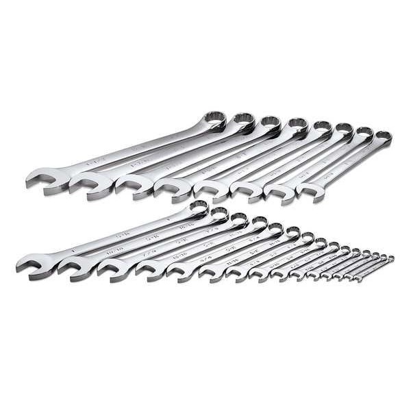 Sk Professional Tools Combo Wrench Set, Chrome, 1/4-1-1/2, 23 Pc - 86043
